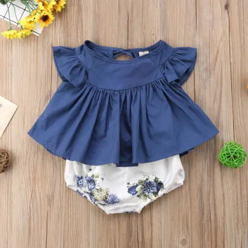 Kids Summer Outfit Set - Two Piece Clothing