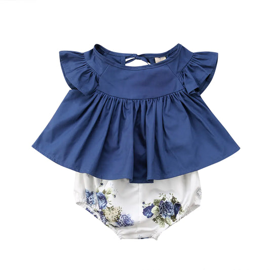 Kids Summer Outfit Set - Two Piece Clothing