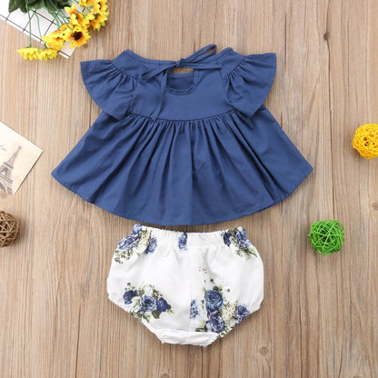 Kids Summer Outfit Set - Two Piece Clothing